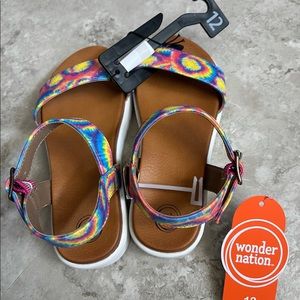 NWT WONDER NATION TODLER GIRL SANDAL SHOES SIZE 12